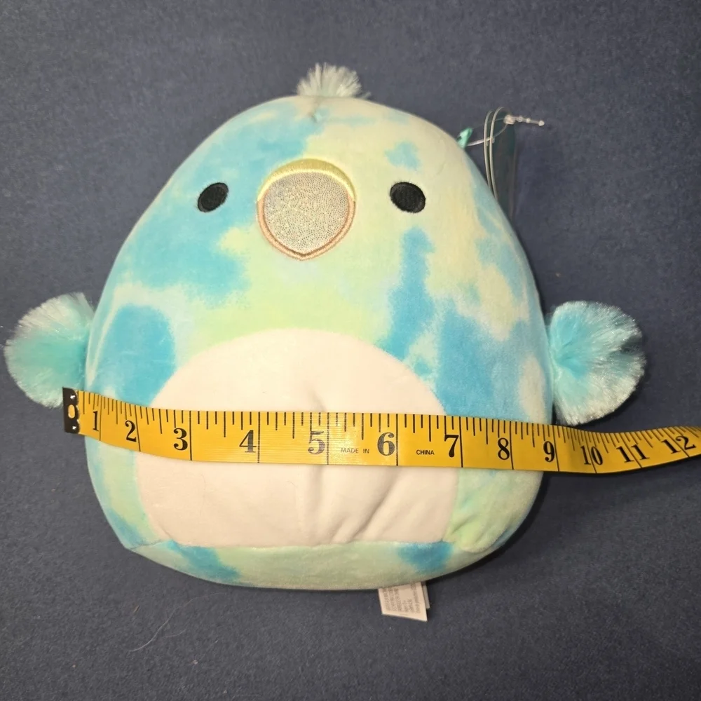 Nwt Squishmallows Omari The Parrot Teal and Lime Plush 7